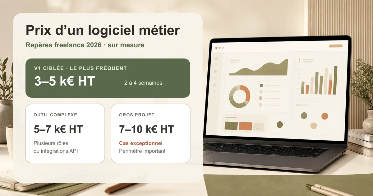 Prix d'un logiciel métier sur mesure en 2026