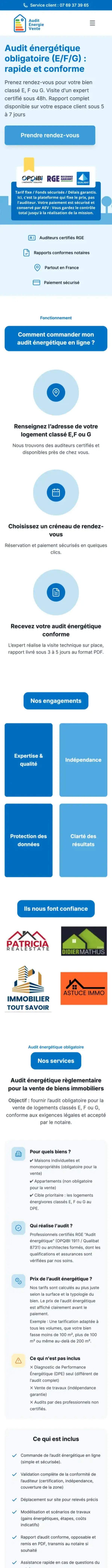 Audit Énergie Vente - Version mobile