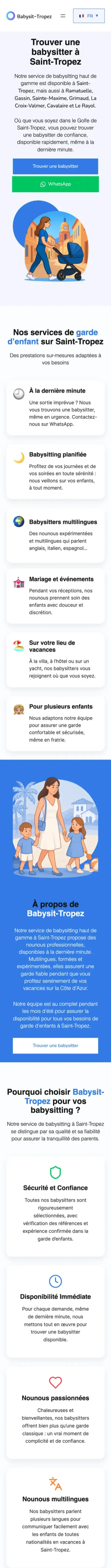 Réalisation site web Babysit Tropez - Victoire Digital agence web Bouc-Bel-Air