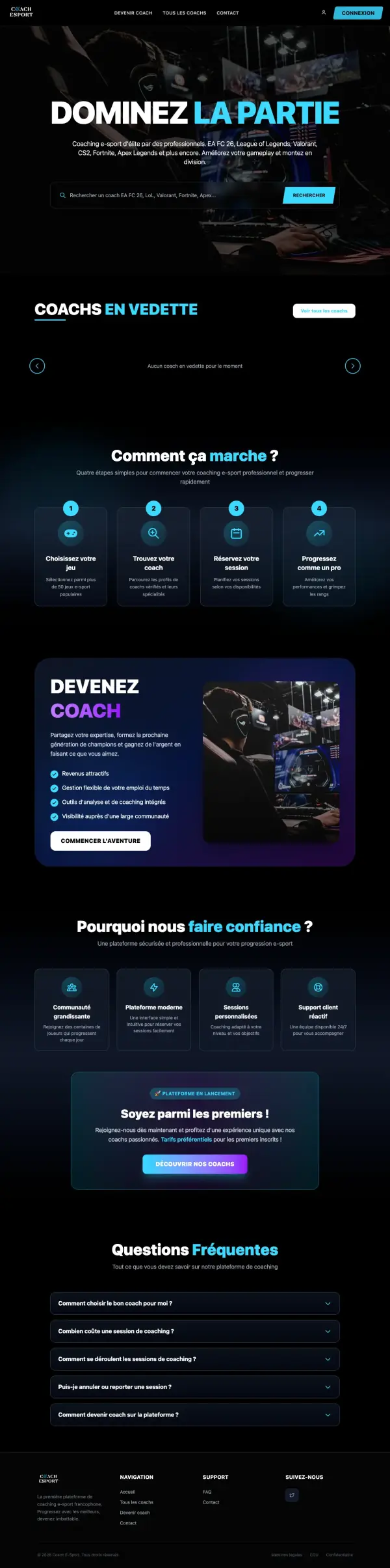 Coach E-Sport - Marketplace Coaching