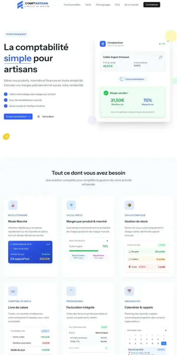 Refonte performante du site Comptartisan, plateforme artisans — optimisé par Victoire Digital